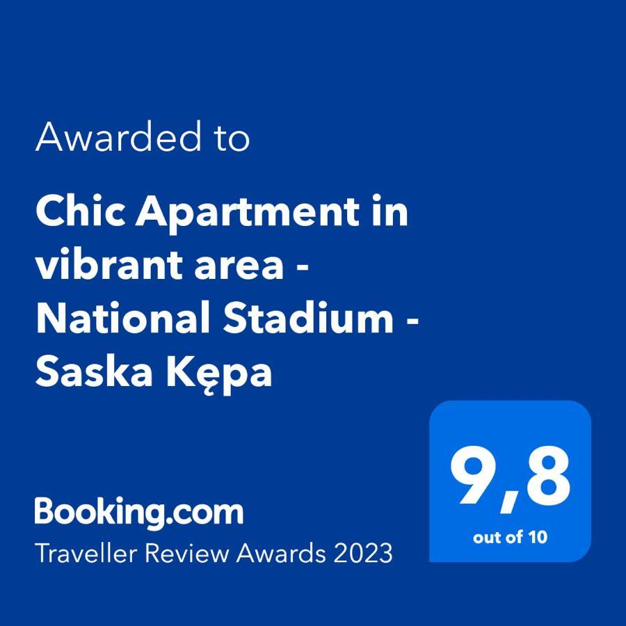 Chic Apartment In Vibrant Area - National Stadium - Saska Kepa Warszawa Exteriör bild